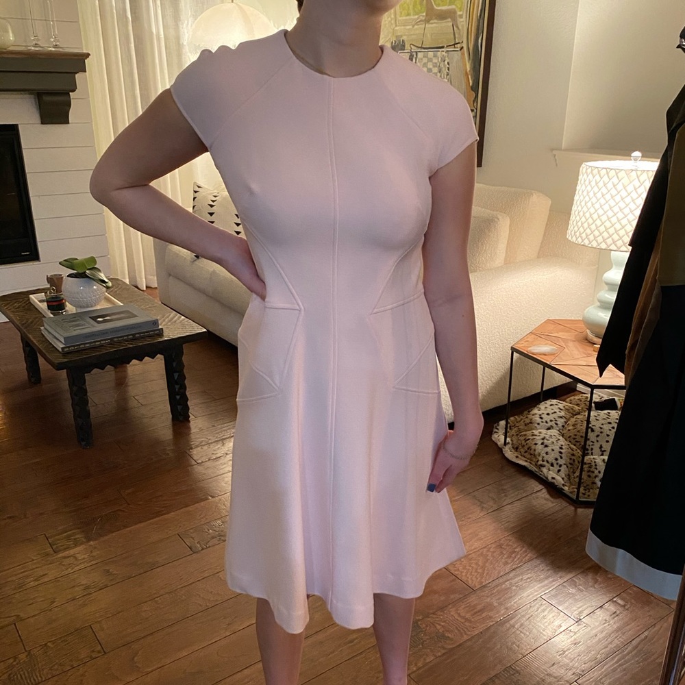 Lela Rose Doubleface Pink Blush Dress